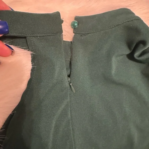 Elegant green one-shoulder dress Size L - Picture 6 of 7